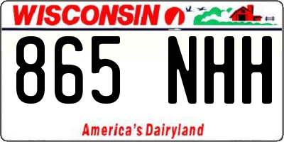 WI license plate 865NHH
