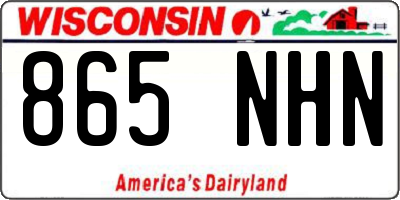 WI license plate 865NHN