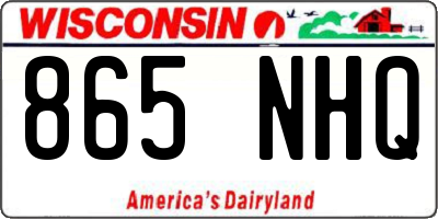 WI license plate 865NHQ