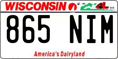 WI license plate 865NIM