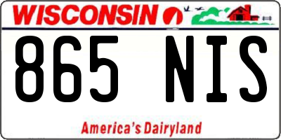 WI license plate 865NIS