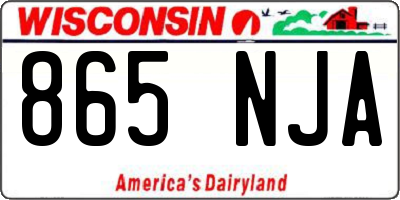 WI license plate 865NJA