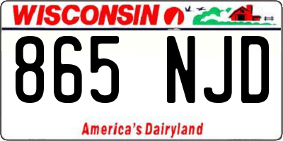 WI license plate 865NJD