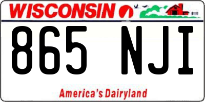 WI license plate 865NJI
