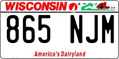 WI license plate 865NJM