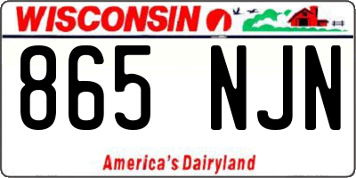 WI license plate 865NJN