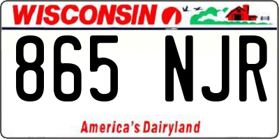 WI license plate 865NJR