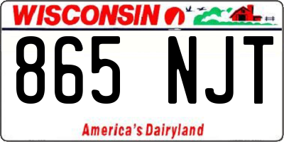WI license plate 865NJT