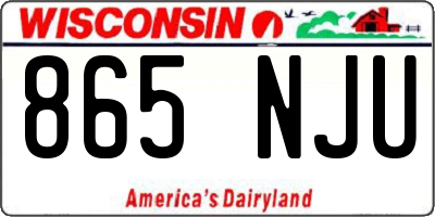 WI license plate 865NJU