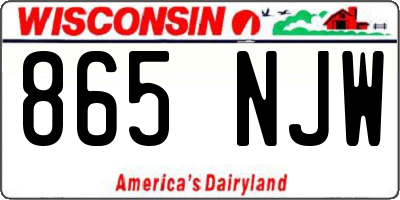 WI license plate 865NJW