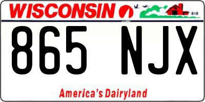 WI license plate 865NJX