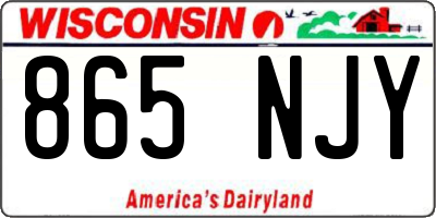 WI license plate 865NJY