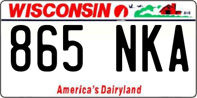WI license plate 865NKA