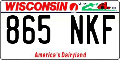 WI license plate 865NKF