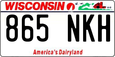 WI license plate 865NKH