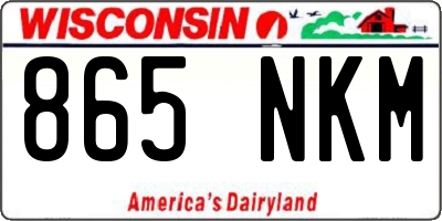 WI license plate 865NKM