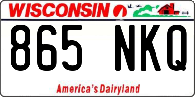 WI license plate 865NKQ