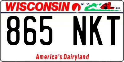 WI license plate 865NKT