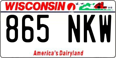 WI license plate 865NKW