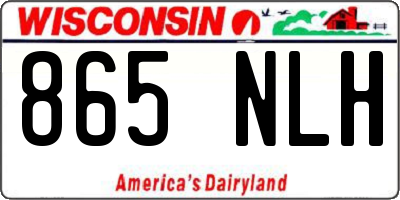 WI license plate 865NLH