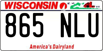 WI license plate 865NLU