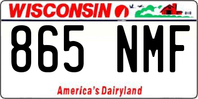 WI license plate 865NMF