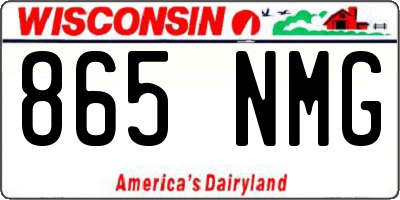 WI license plate 865NMG