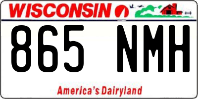 WI license plate 865NMH