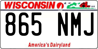 WI license plate 865NMJ