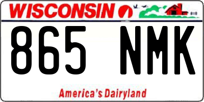 WI license plate 865NMK