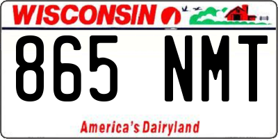 WI license plate 865NMT