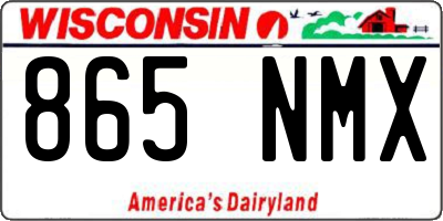 WI license plate 865NMX