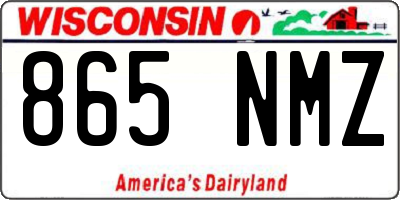 WI license plate 865NMZ