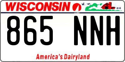 WI license plate 865NNH
