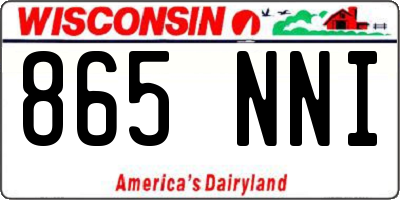 WI license plate 865NNI