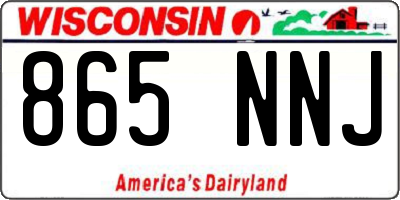 WI license plate 865NNJ