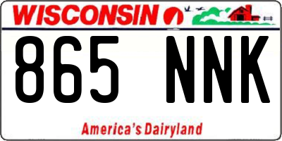 WI license plate 865NNK