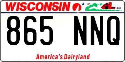 WI license plate 865NNQ