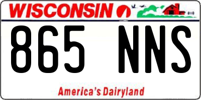 WI license plate 865NNS