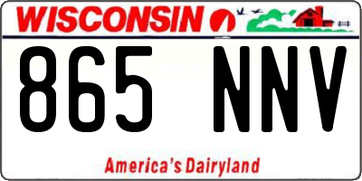 WI license plate 865NNV