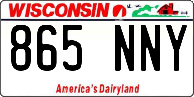 WI license plate 865NNY