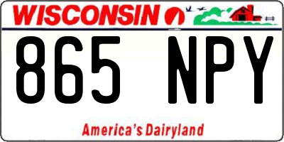WI license plate 865NPY