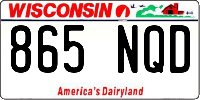 WI license plate 865NQD