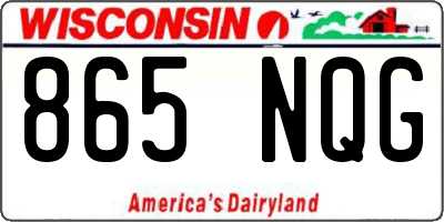 WI license plate 865NQG