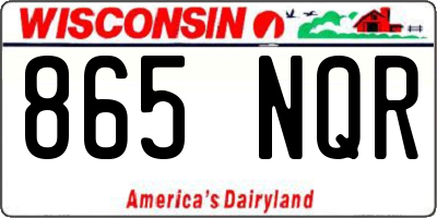 WI license plate 865NQR
