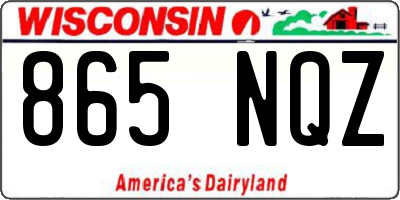 WI license plate 865NQZ