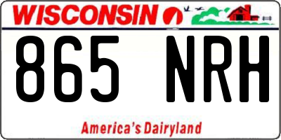 WI license plate 865NRH