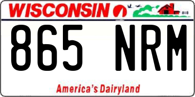 WI license plate 865NRM