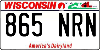 WI license plate 865NRN
