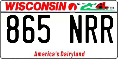 WI license plate 865NRR